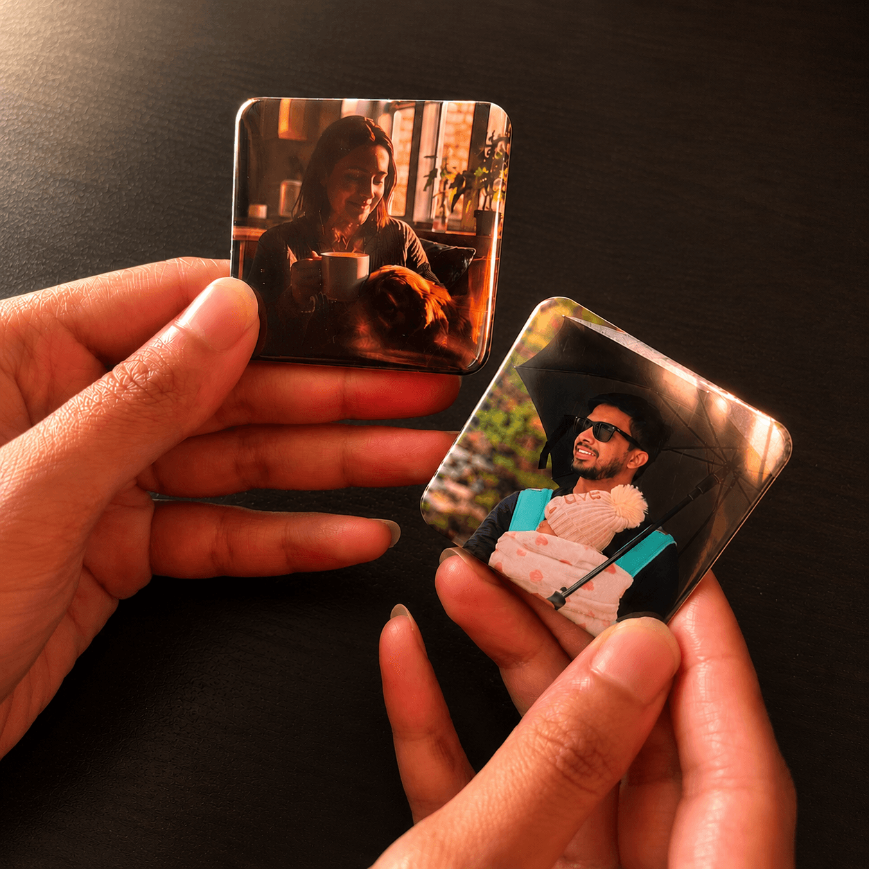 Set gepersonaliseerde fotomagneten met verpakking op naam